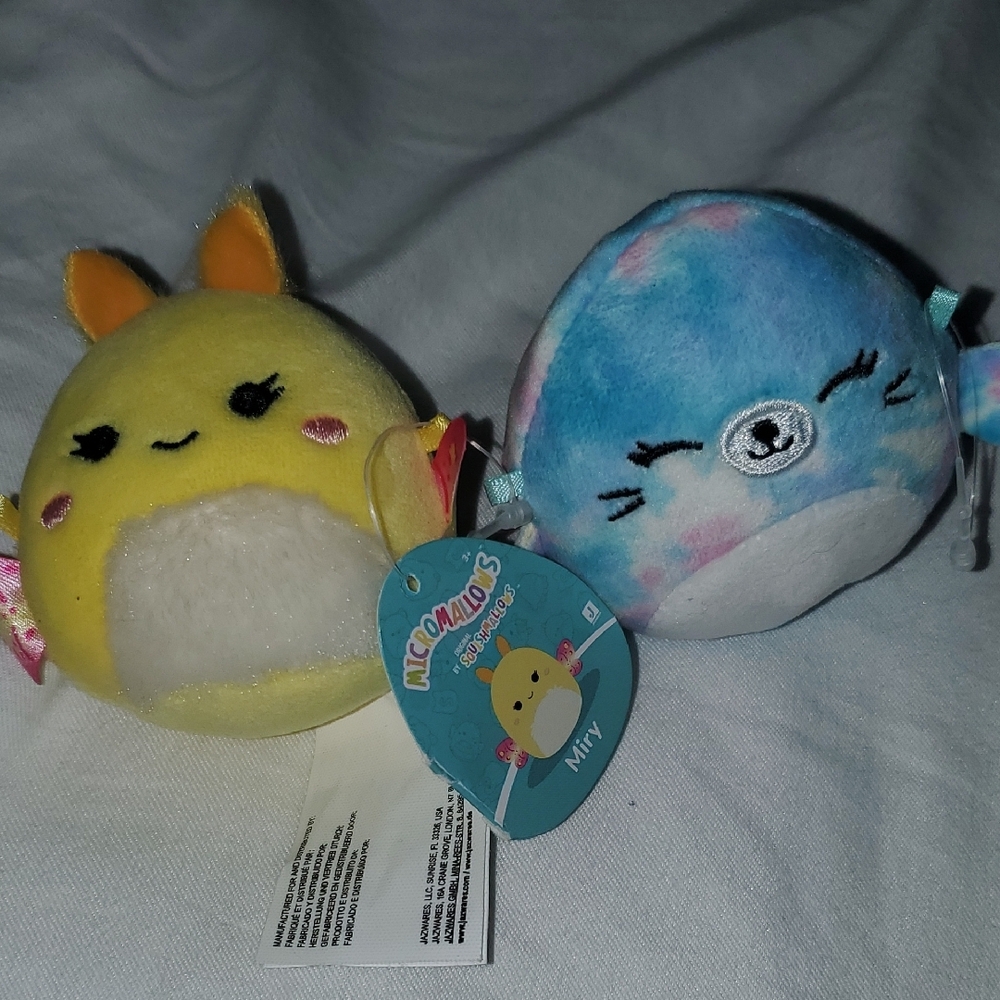 Squishmallows Mini Plush Set - Yellow and Blue